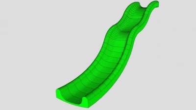 塑料滑动滑梯SU模型下载_sketchup草图大师SKP模型