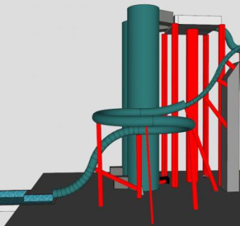游乐设备儿童滑梯SU模型下载_sketchup草图大师SKP模型