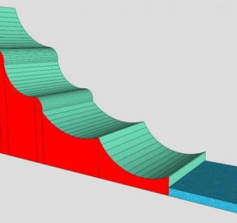 游乐设备水滑梯SU模型下载_sketchup草图大师SKP模型