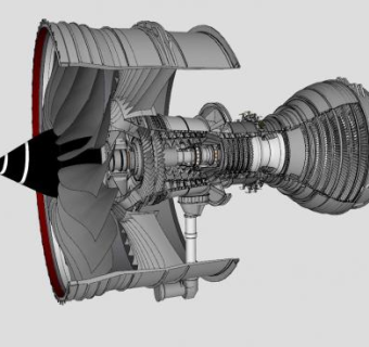 劳斯莱斯1000航空发动机SU模型下载_sketchup草图大师SKP模型