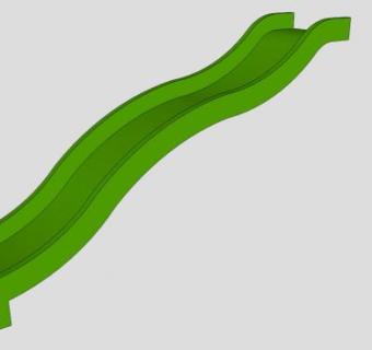 飞快绿色滑梯SU模型下载_sketchup草图大师SKP模型