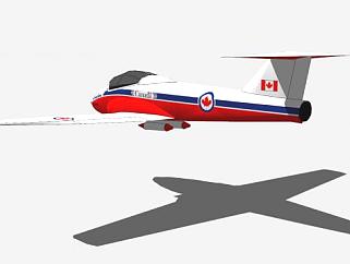 加拿大CL-41训练飞机SU模型下载_sketchup草图大师SKP...