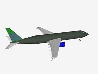 A380飞机SU模型下载_sketchup草图大师SKP模型