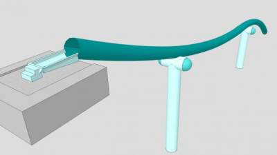 池隧道滑滑梯SU模型下载_sketchup草图大师SKP模型