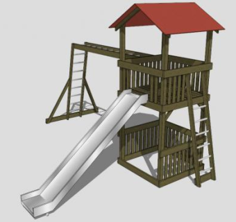 爬升架及滑道SU模型下载_sketchup草图大师SKP模型