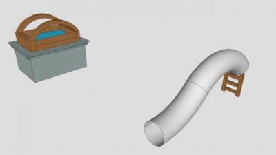 管道游乐滑梯SU模型下载_sketchup草图大师SKP模型