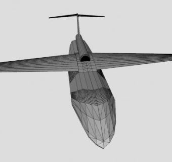 后掠翼飞机草图SU模型下载_sketchup草图大师SKP模型