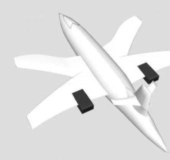 概念飞机SU模型下载_sketchup草图大师SKP模型