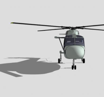 AW159野猫直升机SU模型下载_sketchup草图大师SKP模型