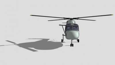 AW159野猫直升机SU模型下载_sketchup草图大师SKP模型