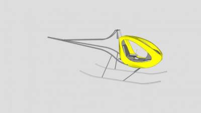 超轻型飞机机架SU模型下载_sketchup草图大师SKP模型