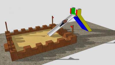 布莱斯滑下滑梯SU模型下载_sketchup草图大师SKP模型
