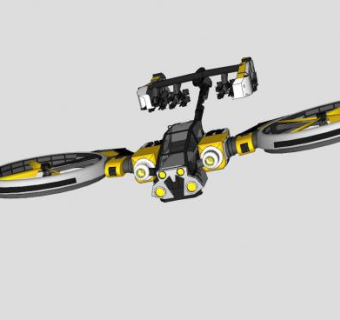 蜜蜂驱逐舰SU模型下载_sketchup草图大师SKP模型