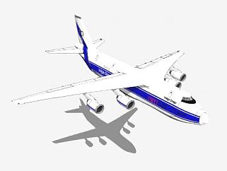 安-124运输飞机SU模型下载_sketchup草图大师SKP模型