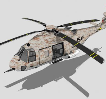NH90直升机SU模型下载_sketchup草图大师SKP模型