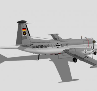 宝玑1150巡逻机SU模型下载_sketchup草图大师SKP模型
