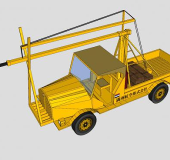 福特FS2004工程车SU模型下载_sketchup草图大师SKP模型