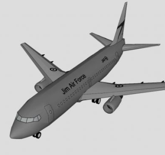 波音737运输机SU模型下载_sketchup草图大师SKP模型