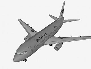 波音737运输机SU模型下载_sketchup草图大师SKP模型