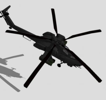 米-28浩劫直升机SU模型下载_sketchup草图大师SKP模型