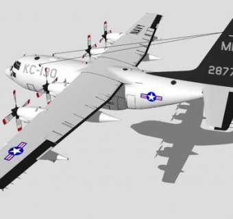 KC-130加油机SU模型下载_sketchup草图大师SKP模型