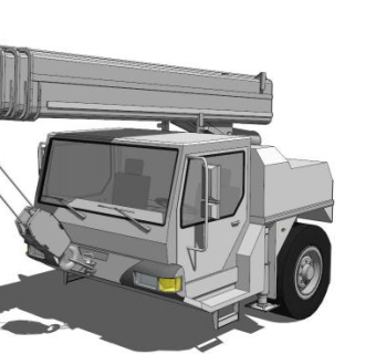 移动式起重机SU模型下载_sketchup草图大师SKP模型