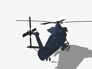 美国SH-2海妖直升机SU模型下载_sketchup草图大师SKP模型