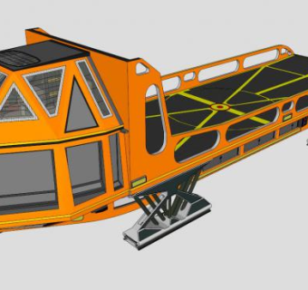 中型行星悬停运输SU模型下载_sketchup草图大师SKP模型