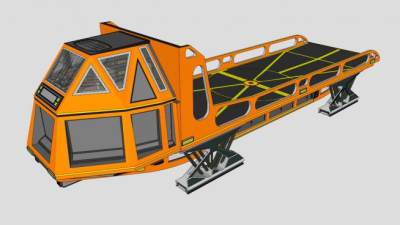 中型行星悬停运输SU模型下载_sketchup草图大师SKP模型