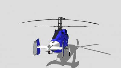 卡-27蜗牛直升机SU模型下载_sketchup草图大师SKP模型