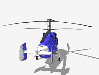 卡-27蜗牛直升机SU模型下载_sketchup草图大师SKP模型