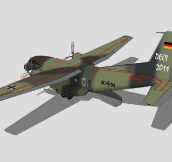 德国C160运输机SU模型下载_sketchup草图大师SKP模型