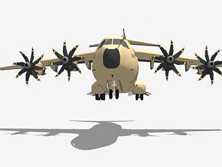 空中客车A400M运输机SU模型下载_sketchup草图大师SKP模型