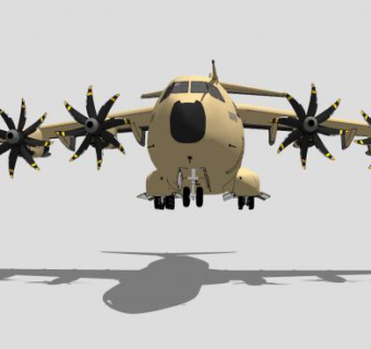 空中客车A400M运输机SU模型下载_sketchup草图大师SKP模型
