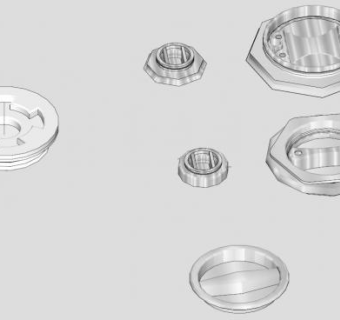 工业设备桶集装箱SU模型下载_sketchup草图大师SKP模型