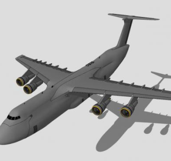 C-5银河运输机SU模型下载_sketchup草图大师SKP模型