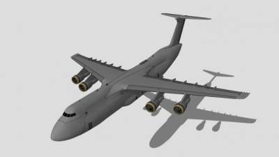 C-5银河运输机SU模型下载_sketchup草图大师SKP模型