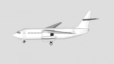 航空后掠翼客机SU模型下载_sketchup草图大师SKP模型