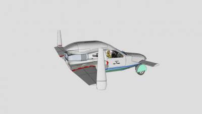 汽车组装飞机SU模型下载_sketchup草图大师SKP模型