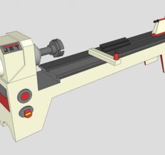 飞机木车床SU模型下载_sketchup草图大师SKP模型