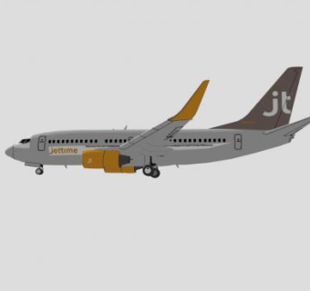 丹麦航空波音737客机SU模型下载_sketchup草图大师SKP模型