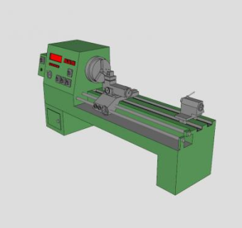 车床机设备SU模型下载_sketchup草图大师SKP模型