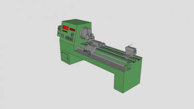 车床机设备SU模型下载_sketchup草图大师SKP模型