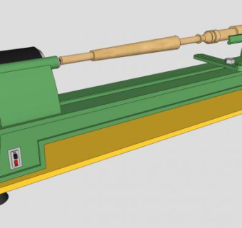 木工车床SU模型下载_sketchup草图大师SKP模型