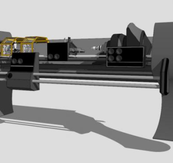 金属车床设备SU模型下载_sketchup草图大师SKP模型