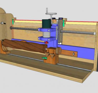 工业路由器车床SU模型下载_sketchup草图大师SKP模型