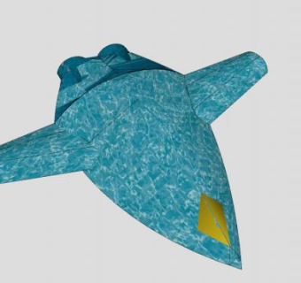 概念后掠翼飞机SU模型下载_sketchup草图大师SKP模型