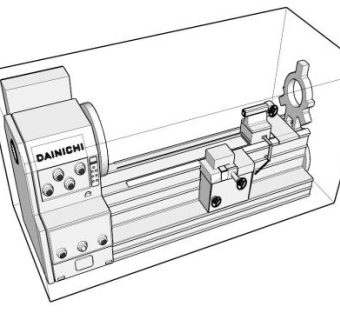 设备车床SU模型下载_sketchup草图大师SKP模型