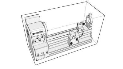 设备车床SU模型下载_sketchup草图大师SKP模型