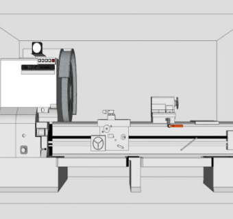 工业车床SU模型下载_sketchup草图大师SKP模型